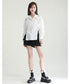 Cut-Out Ribbon Sleeve Shirt